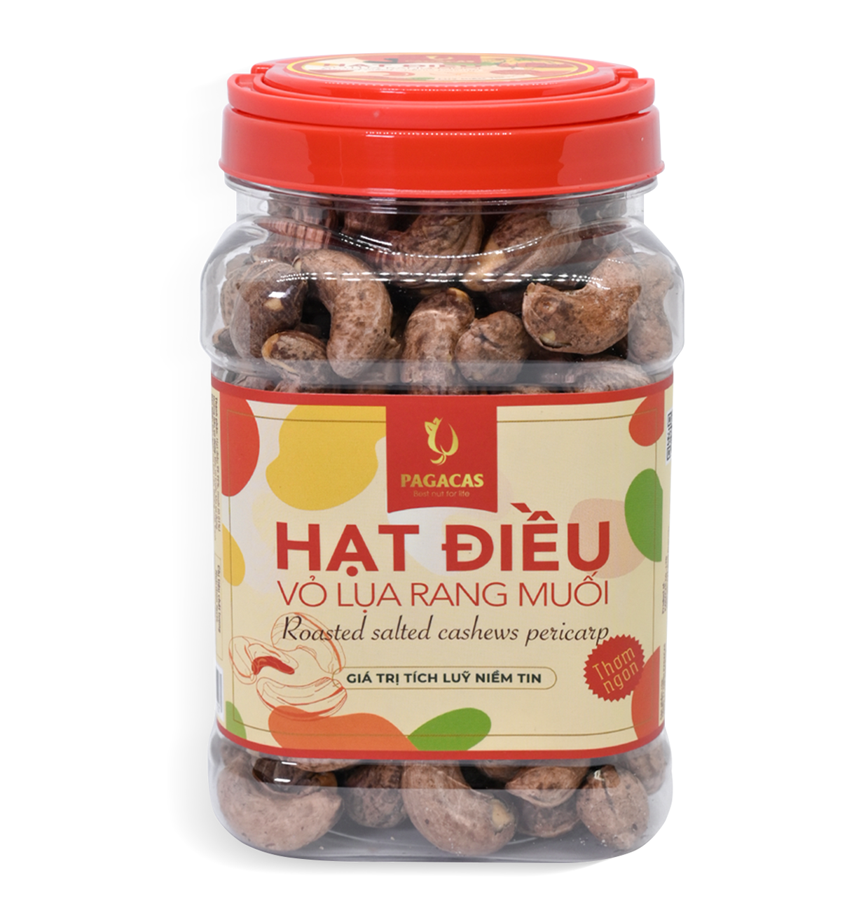 Pagacas salted roasted cashews (Shelled) – Plastic box 500g Pagacas salted roasted cashews (Shelled) – Plastic box 500g